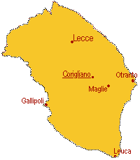 Corigliano d`Otranto: posizione geografica