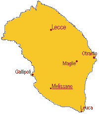 Melissano: posizione geografica