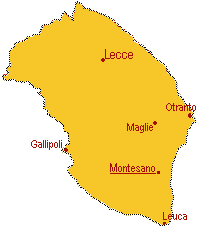 Montesano Salentino: posizione geografica