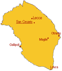 San Cesario di Lecce: posizione geografica